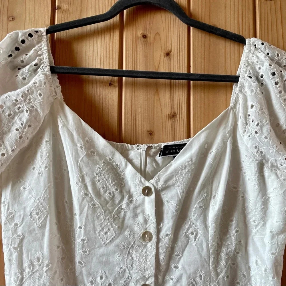 Blue Blush Lace Romper- Size L - Picture 2 of 8
